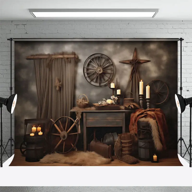 Western Cowboy Photography Architecture Backdrop - Aperturee