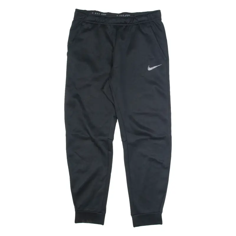 NIKE Mens Joggers Black Tapered L W32 L28