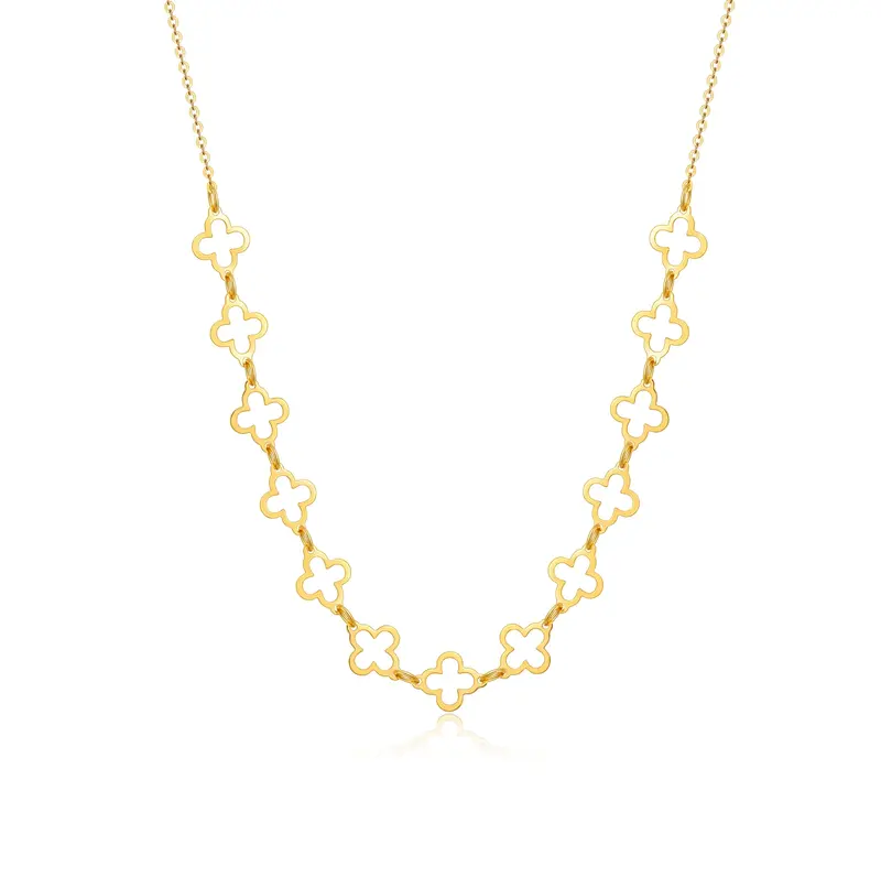 18K Gold Cherry Blossom Necklace