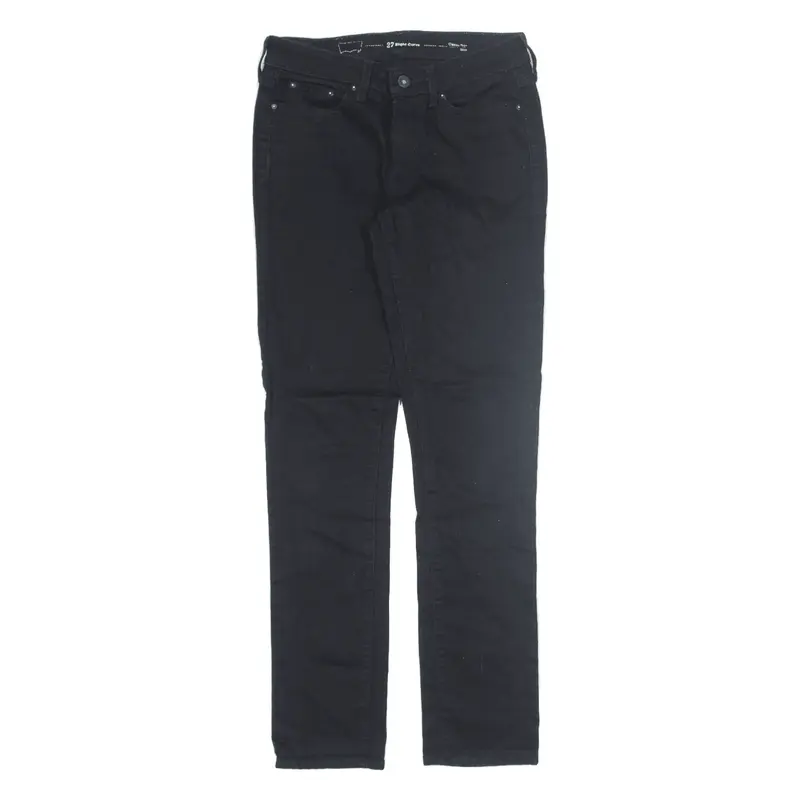 LEVI'S Slight Curve Jeans Black Denim Slim Straight Womens W27 L32