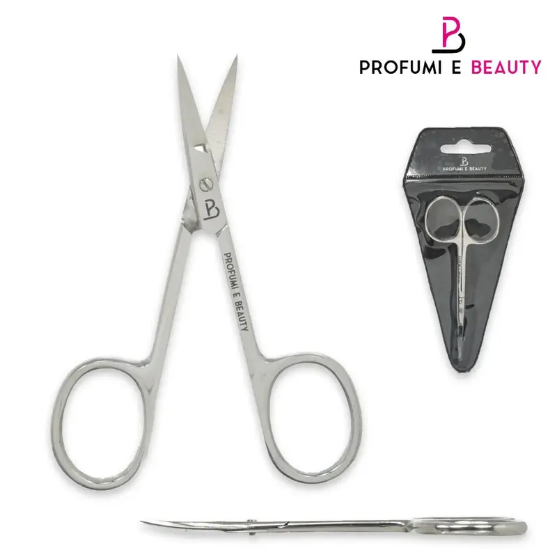 P&b steel cuticle scissors with curved tip