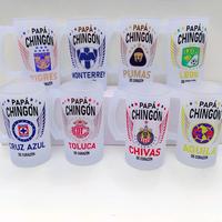 Mug Glass Tarro 16 oz liga mx