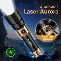 Rechargeable LED flashlight,Strong Laser Light,Zoomable,For Emergency,Camping,survival supplies,charging,Springtok Portable T...