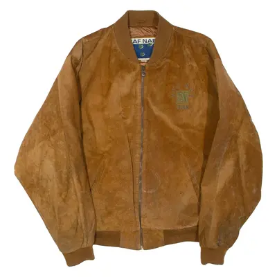NAF NAF Mens Jacket Brown Leather XL