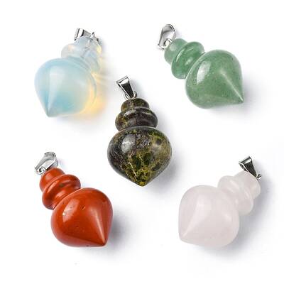 Natural & Synthetic Mixed Gemstone Pendants