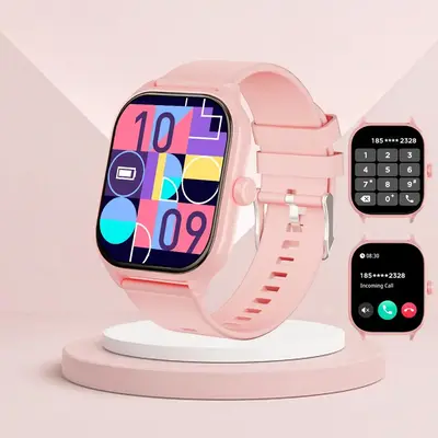 2.01 Inch Fitness Smart Watch, Square Touch Screen Smart Watches with Health Monitor, Multiple Movement Modes Fashion Wristwa...