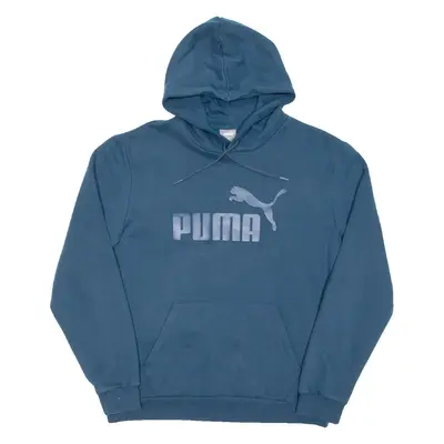 PUMA Mens Blue Hoodie Pullover L