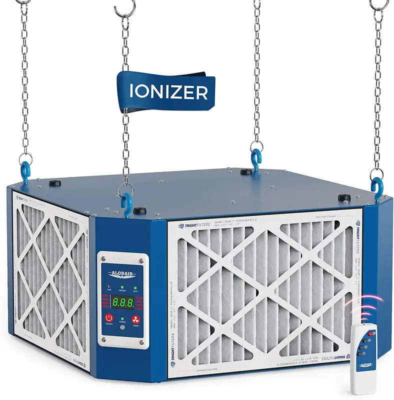 AlorAir 360 Degree Intake Air Filtration System (1350 CFM) (Built-in Ionizer) for Woodworking Shop