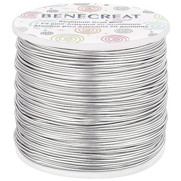 BENECREAT 18 Gauge(1mm) Aluminum Wire 492 FT(150m) Anodized Jewelry Craft Making Beading Floral Colored Aluminum Craft Wire -...
