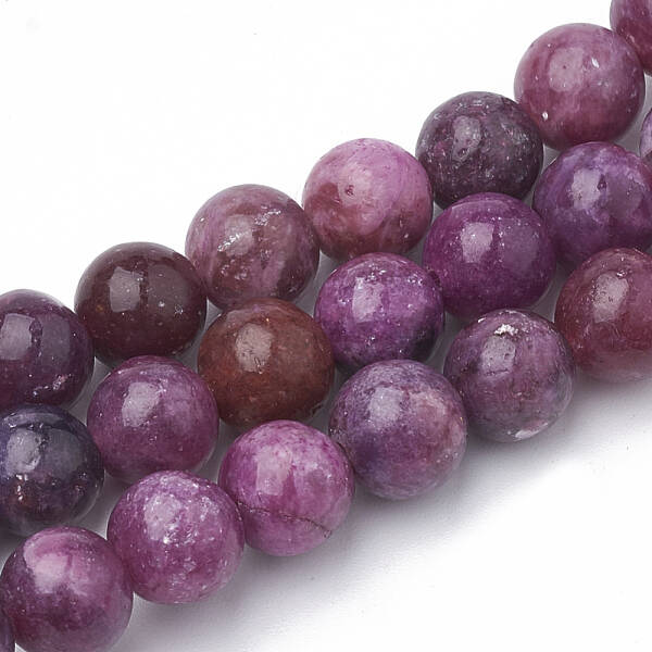 Natural Lepidolite/Purple Mica Stone Beads Strands