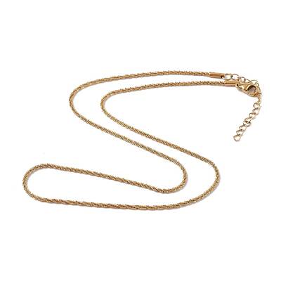 Ion Plating(IP) 304 Stainless Steel Bone Rope Chain Necklace for Women