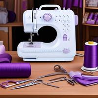 Home Sewing Machine Electric, Built-in 12 Needles, Overlock Function, Button Sewing And Thread Winding, 100V-130V With US Plu...