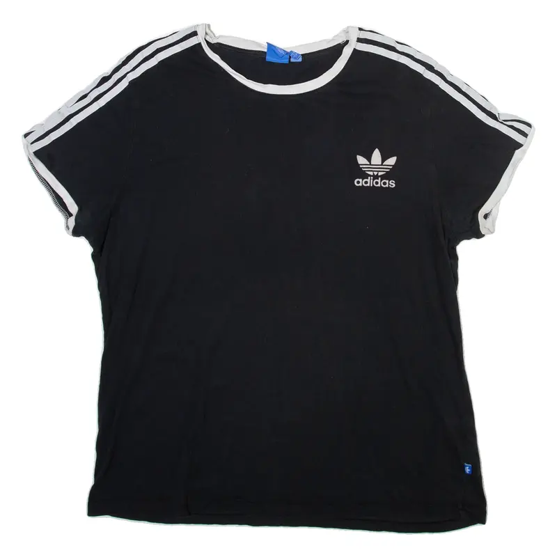 ADIDAS ORIGINALS Womens T-Shirt Black UK 18