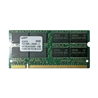 Samsung M470L6423DNO-CBO | 512MB DDR-266MHz PC-2100 Non-ECC Unbuffered SODIMM CL2.5 2Rx8 2.5V 200-Pin Memory Module