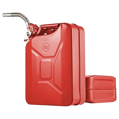 VEVOR Jerry Fuel Can, 5.3Gal / 20L Portable Jerry Gas Can with Flexible Spout System, Rustproof & Heat-resistant Steel Fuel...