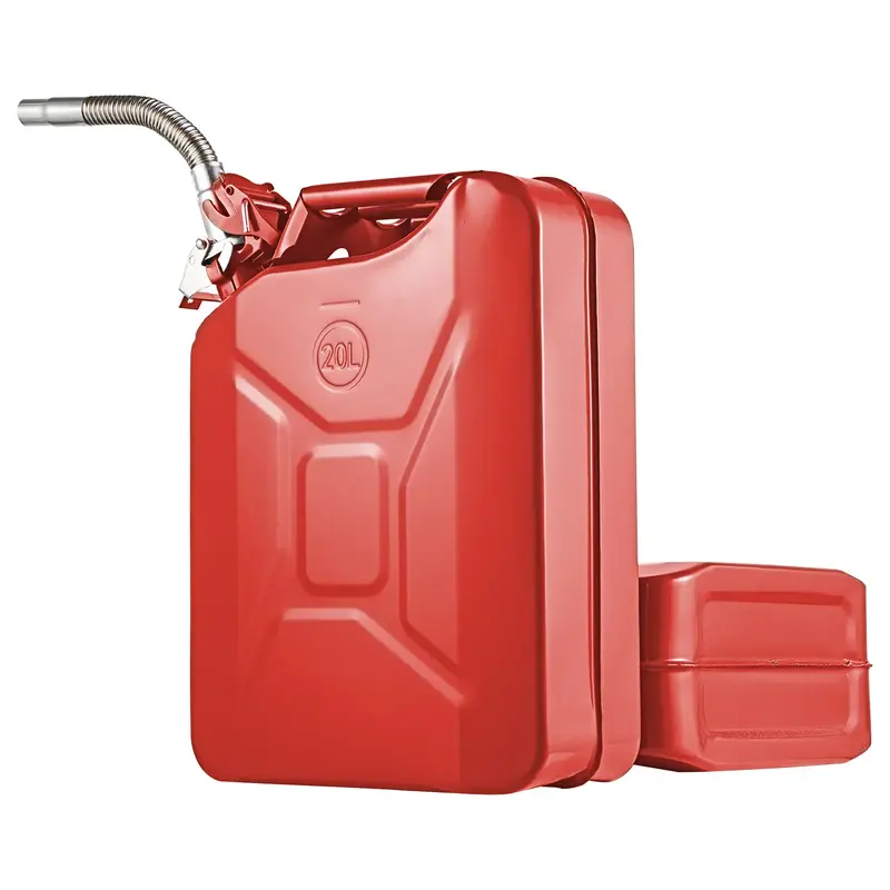 VEVOR Jerry Fuel Can, 5.3Gal / 20L Portable Jerry Gas Can with Flexible Spout System, Rustproof ＆ Heat-resistant Steel Fuel...