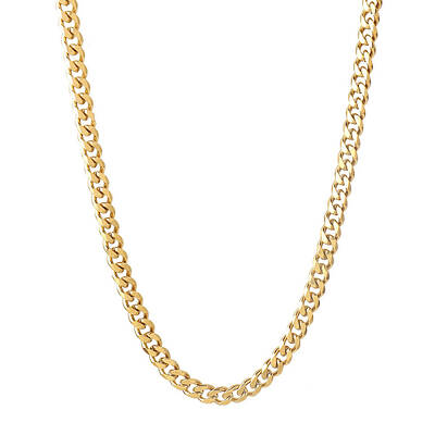PVD Vacuum Plating 201 Stainless Steel Curb Chain Necklaces