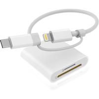 SD Card Reader for  iPad, Dual Connector (Lightning&USB-C) Memory SD Card Adapter, Support SD/MicroSD Cards, High-Speed Digit...