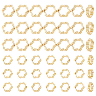 80Pcs 2 Style Brass Bead Frame