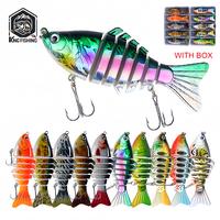 Artificial Fishing Bait with Hook, Multi-Jointed Swim Crank Fishing Lure, Bionic Hard Fishing Bait suitable for both Fresh Wa...