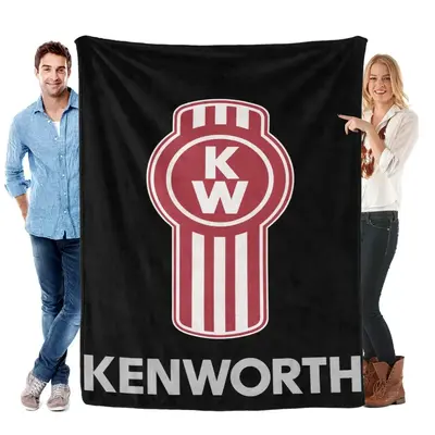 Kenworth Throw Blanket for Bed,Soft Collage Blanket for Bedroom,Cute Blanket Funny Room Decor Flannel Blankets for Bed SofaTh...