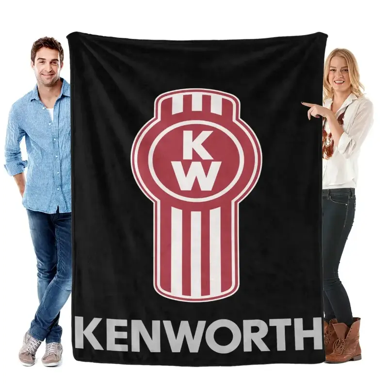 Kenworth Throw Blanket for Bed,Soft Collage Blanket for Bedroom,Cute Blanket Funny Room Decor Flannel Blankets for Bed SofaTh...