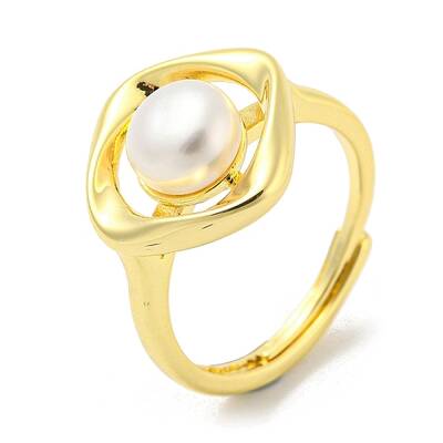 Brass Rhombus Adjustable Rings