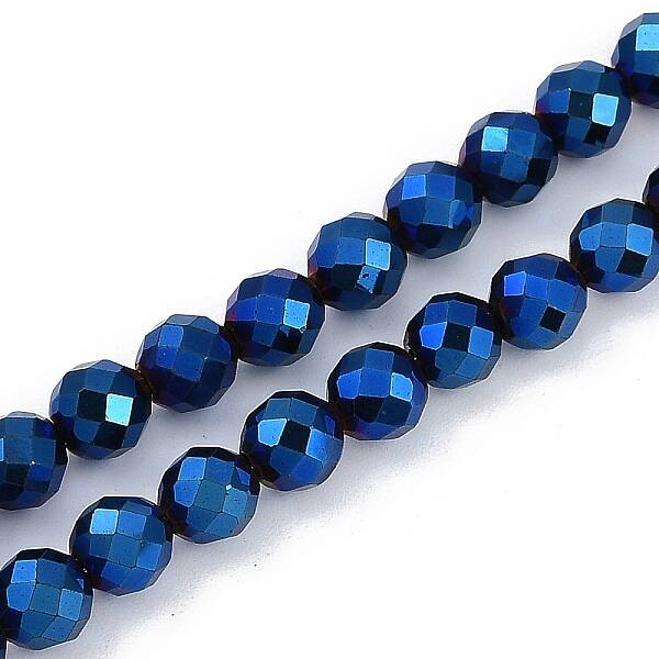Electroplated Synthetic Non-magnetic Hematite Beads Strands
