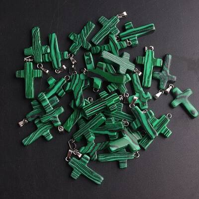 Synthetic Malachite Pendants