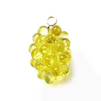 Grape Brass Acrylic Pendants