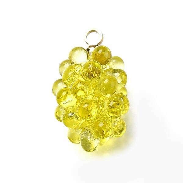 Grape Brass Acrylic Pendants