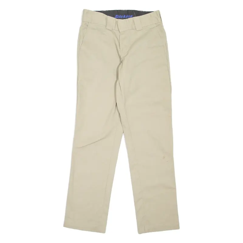 DICKIES Workwear Womens Trousers Beige Slim Tapered W28 L28