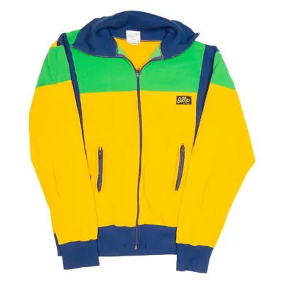OLDO Mens Track Jacket Yellow 90s Colourblock M