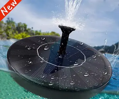 Solar Fountain Pump, Build Your Outdoor Water Feature with Multiple Nozzles for Gardens, Ponds, Fish Tanks and Aquariums DIY ...