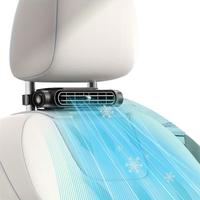 JOYTUTUS Car Seat Fan USB Plug-in Dual Turbo High Wind Power Car Interior Rear Pillow Car Fan