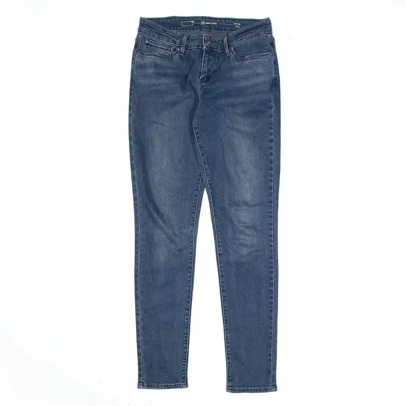 LEVI'S Mid Rise Jeans Blue Denim Slim Skinny Womens W26 L32