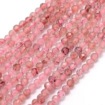 Natural Strawberry Quartz Beads Strands