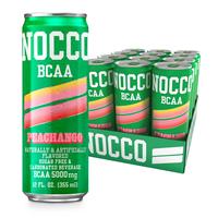 NOCCO BCAA Drink Peachango Caffeine Free - 12 Fl Oz (Pack of 12) - 0mg of Caffeine, 5000mg of BCAAs - Sugar Free & Low Calori...
