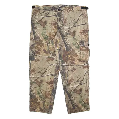 AP Realtree Cargo Mens Trousers Beige Relaxed Tapered W42 L31