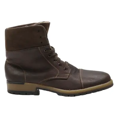 RIEKER Lace-Up Boots Brown Leather Mens UK 9
