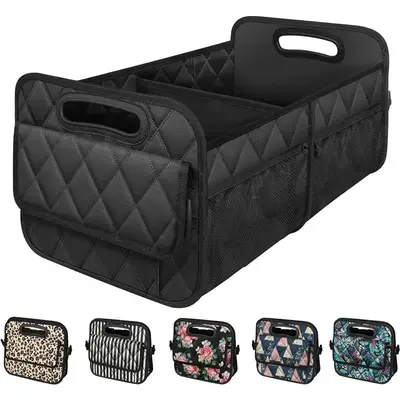 Car Trunk Organizer with 6 Big Pocket,Car Accessories for Women/Men 50L Waterproof Polyester Trunk Organizer for Car/SUV/Mini...