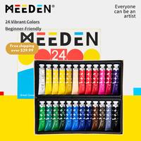 MEEDEN Gouache Paint Set, Non-Toxic 24 x 12ml/0.4oz Water-Based Gouache Tubes Paints for Canvas & Paper, Art Supplies for Art...