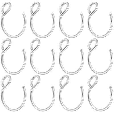 30Pcs 304 Stainless Steel Clip on Nose Ring Findings