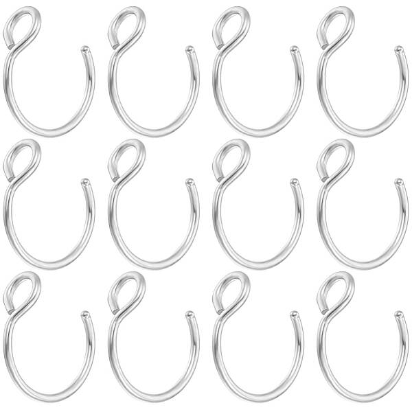30Pcs 304 Stainless Steel Clip on Nose Ring Findings