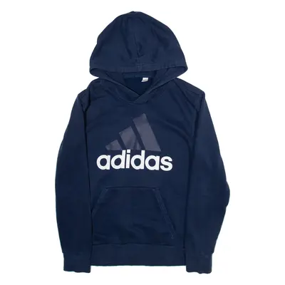 ADIDAS Mens Blue Hoodie S