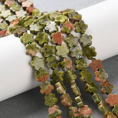 Natural Unakite Beads Strands