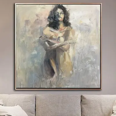Extra Large Oil Painting Large Canvas Art Oil Female Body Painting Modern Large Canvas Abstract Naked Woman Body Modern Artwo...