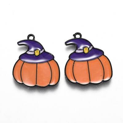 Autumn Theme Alloy Enamel Pendants