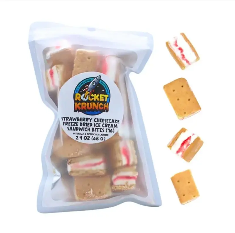 Strawberry Cheesecake Freeze Dried Ice Cream Sandwich Bites (16 Pieces) Snack