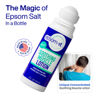 EPSOM-IT Soothing Muscle Lotion Rollerball - Magnesium Sulfate Epsom Salt Cream with Arnica for Muscle Stiffness, Restless Le...